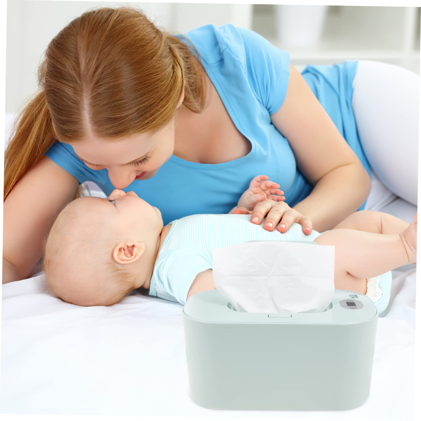 Alipis Calentador y Toallitas para Bebés Color Verde Portátil Material Abs y Pp Función de Temperatura Seleccionable Adecuado para Uso en Coche y Hogar Hogar