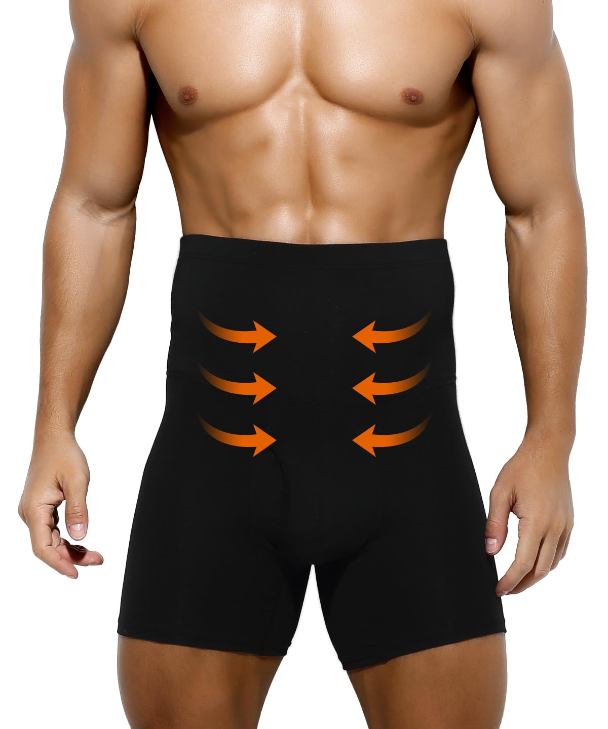 Casey Kevin Figuurvormende boxershorts voor heren, hoge taille, compressie, afslankheidsonderbroek voor heren, shapewear