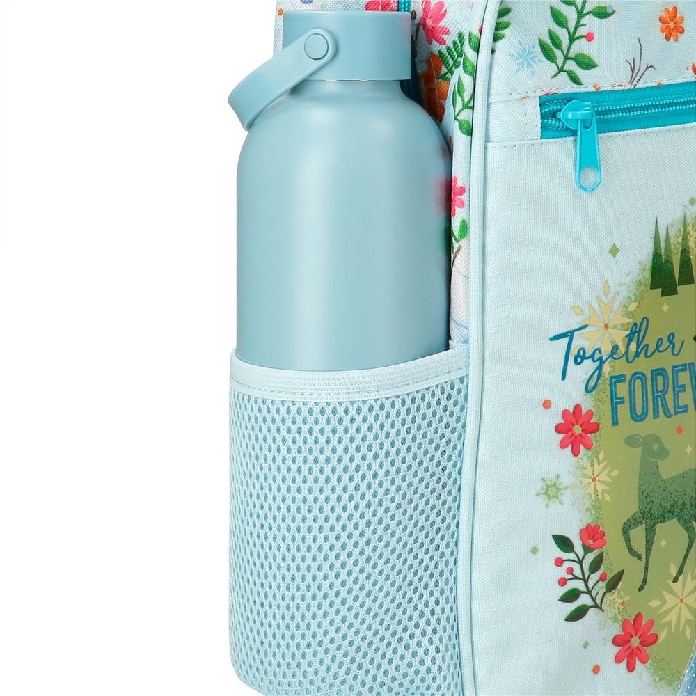 Disney Joumma Frozen Forever Kompakt-Rucksack mit 2 Rollen, hellblau, 32 x 45 x 21 cm, Polyester