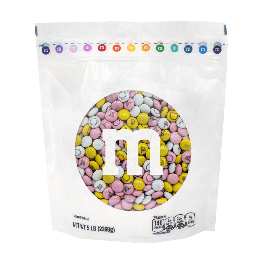 M&M'S® Wedding Ring Party Favors, Set of 90 Bags with White and Blue M&M'S® Chocolate Candies, Unique Wedding Party Favors