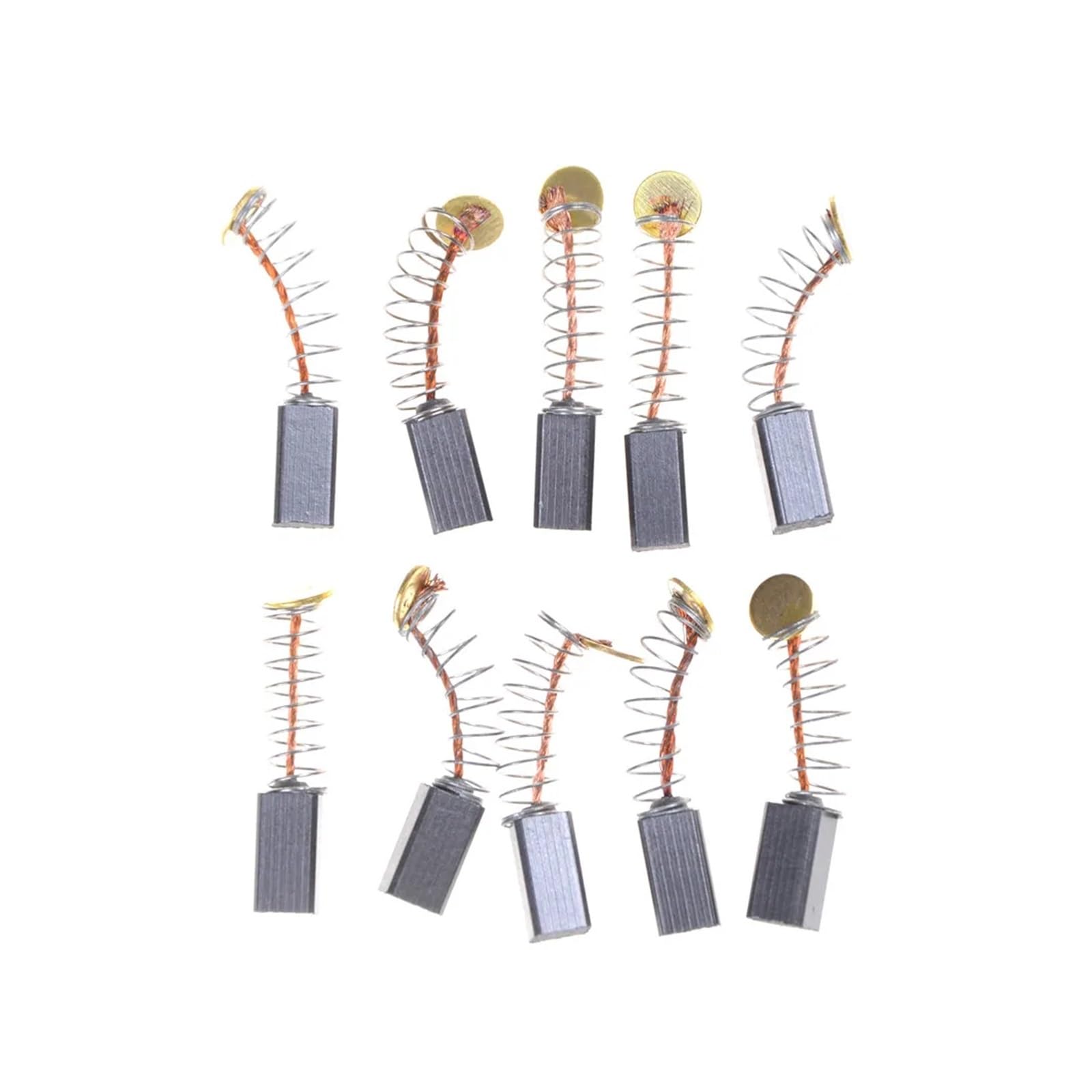 Zestaw 10 wymiennych szczotek węglowych do mini wiertarki elektrycznej, 5 x 5 x 8 mm, części zamienne do silnika obrotowego