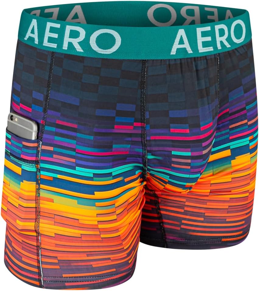 Aeropostale Mens Performance Compression Boxer Briefs Underwear Athletic Shorts, Baselayer Running Workout Fitness Shorts