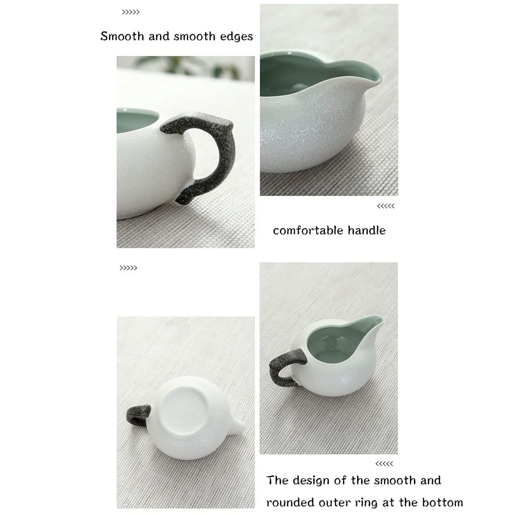 Plateau à thé Chinois Gongfu avec Stockage d'eau pour Service à thé Kungfu Chinois, Comprend 1 boîte à thé, 4 Tasses à thé et 1 Plateau à thé (Noir A)