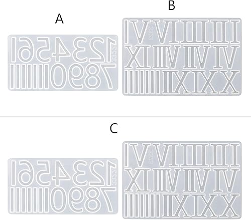 Miniatura 2 de Moldes de resina de números digitales para reloj, moldes de silicona para hacer relojes, manualidades de bricolaje