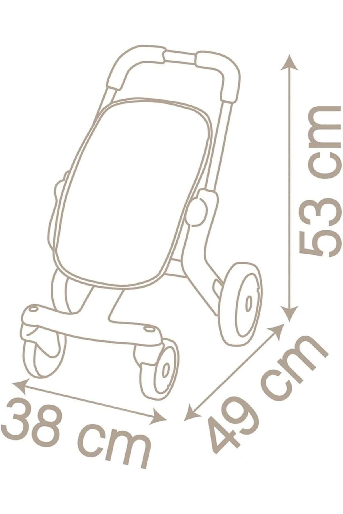 Smoby 251218 - Baby Nurse buggy Pop – wózek dla lalek w stylu dla lalek do 42 cm; dla dzieci od 18 miesięcy