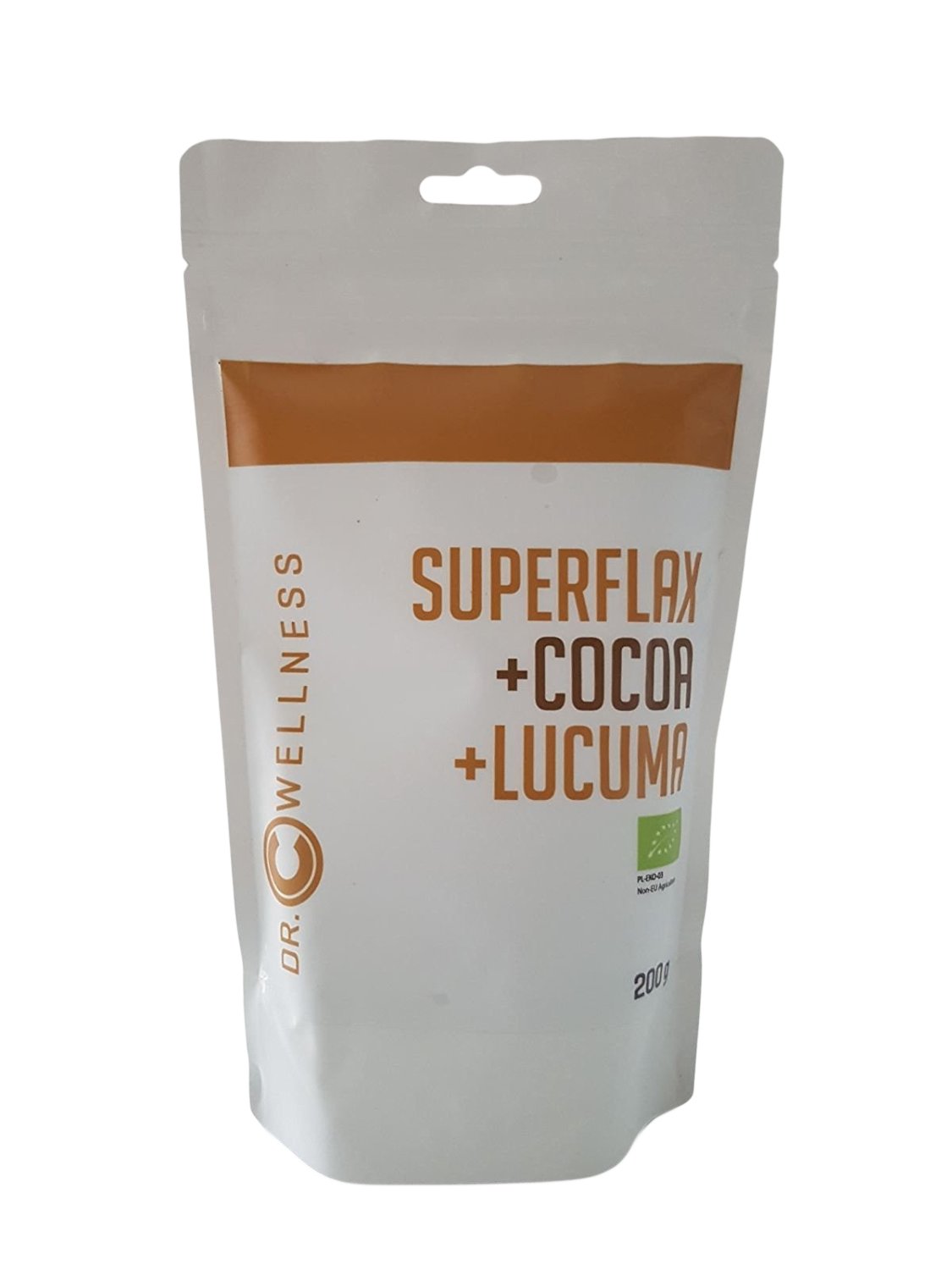 Pure Organic Superfood Energizer Blend. Ingredients Includes Flaxseed, Cocoa and Lucuma Powder 200 gr, 100% Natural Organic Vegan