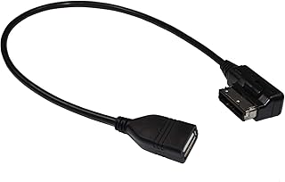 HQRP MDI MMI/USB Cable Adapter Works with VW Volkswagen Golf MK6 / GTI MK6 / Jetta Sportwagen MK6 2010 2011 2012 2013 2014, Media Interface Adapter + HQRP Coaster