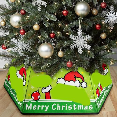 PACOTK Christmas Tree Collar, 31 Inches Green, Snowflakes, Christmas