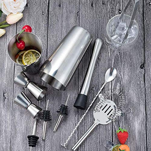 Kit bartender 17 piezas acero inoxidable con soporte miniatura 7