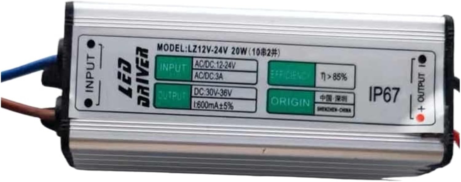 Outdoor Low Voltage Starting Power Input 12v24v DC Transformer Driver 4W9W7W12W5W10w Voltage Regulator (Color : 36V1500ma)