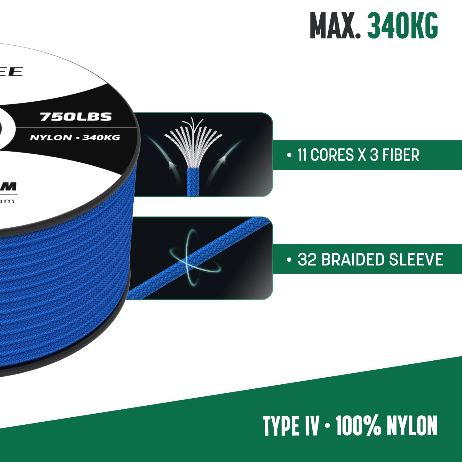 Corda Paracord Brotree 4.2mm 30m - Nylon 750lb Per Sopravvivenza - Foto 5