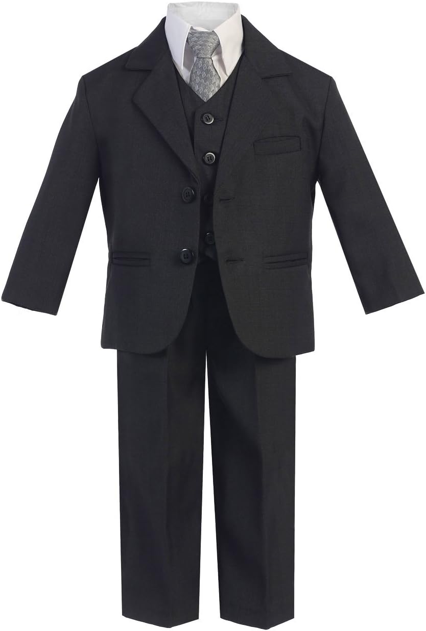 Little Gents Boys Suits Dark Grey - Kids Suit - Gray Boy Suit (Size 16H)
