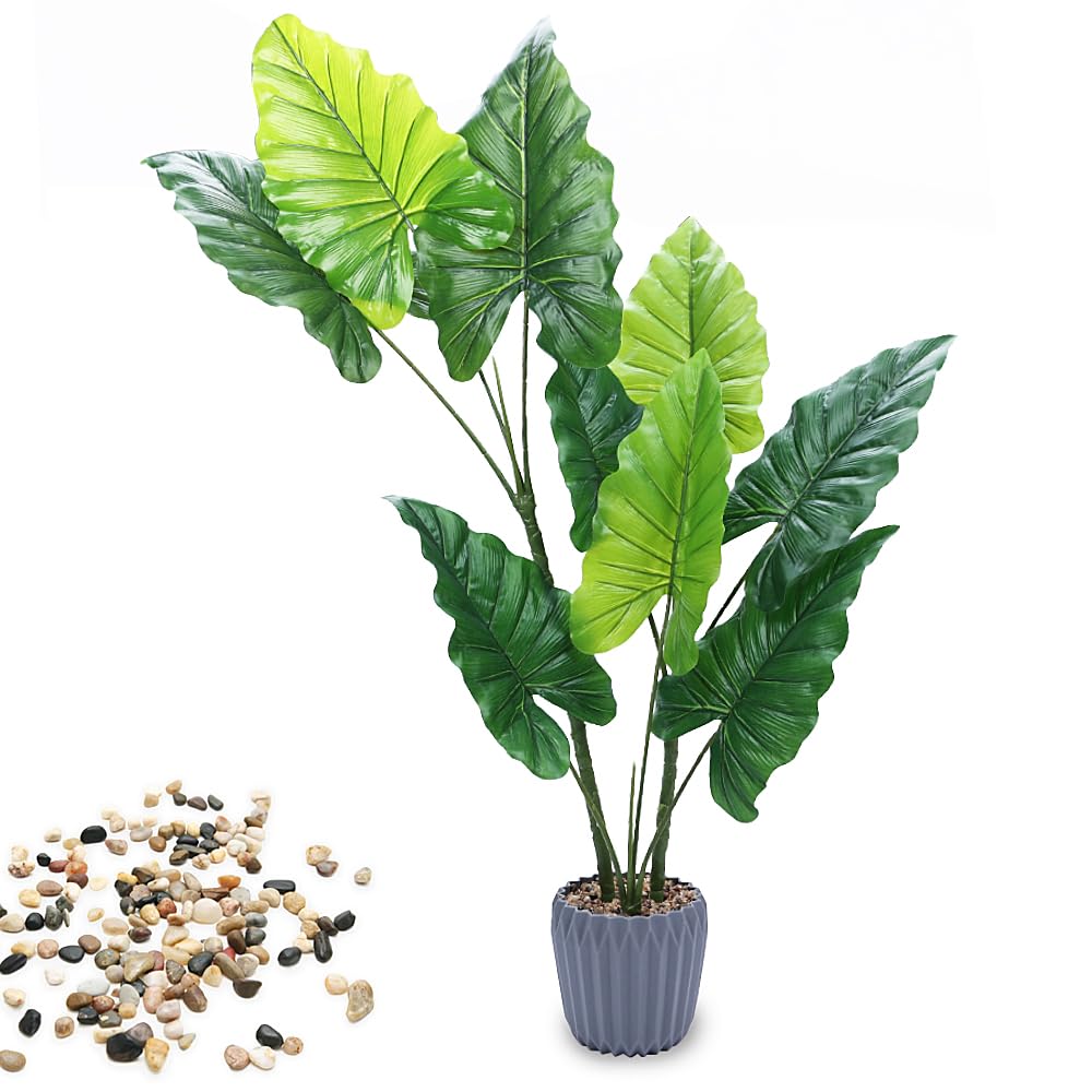 Artificial Turtle Back Leaf, False Turtle Leaf, Simulation of Green Potted Plants, Simulation of Turtleback Leaf Bonsai, Indoor simulation palm leaf(90cm High) SAE