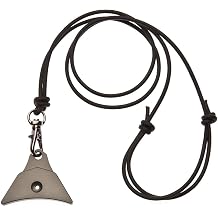 Logan Whistles Ventura Anodised Aluminium Sheepdog Whistle with Leather Cord Lanyard | 100% UK Made Dog Training Whistle for Recall, Herding & Working Dogs | Grey