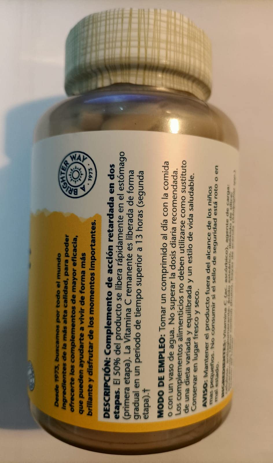 Vitamina C 100 comprimidos de 1000 mg de Solaray