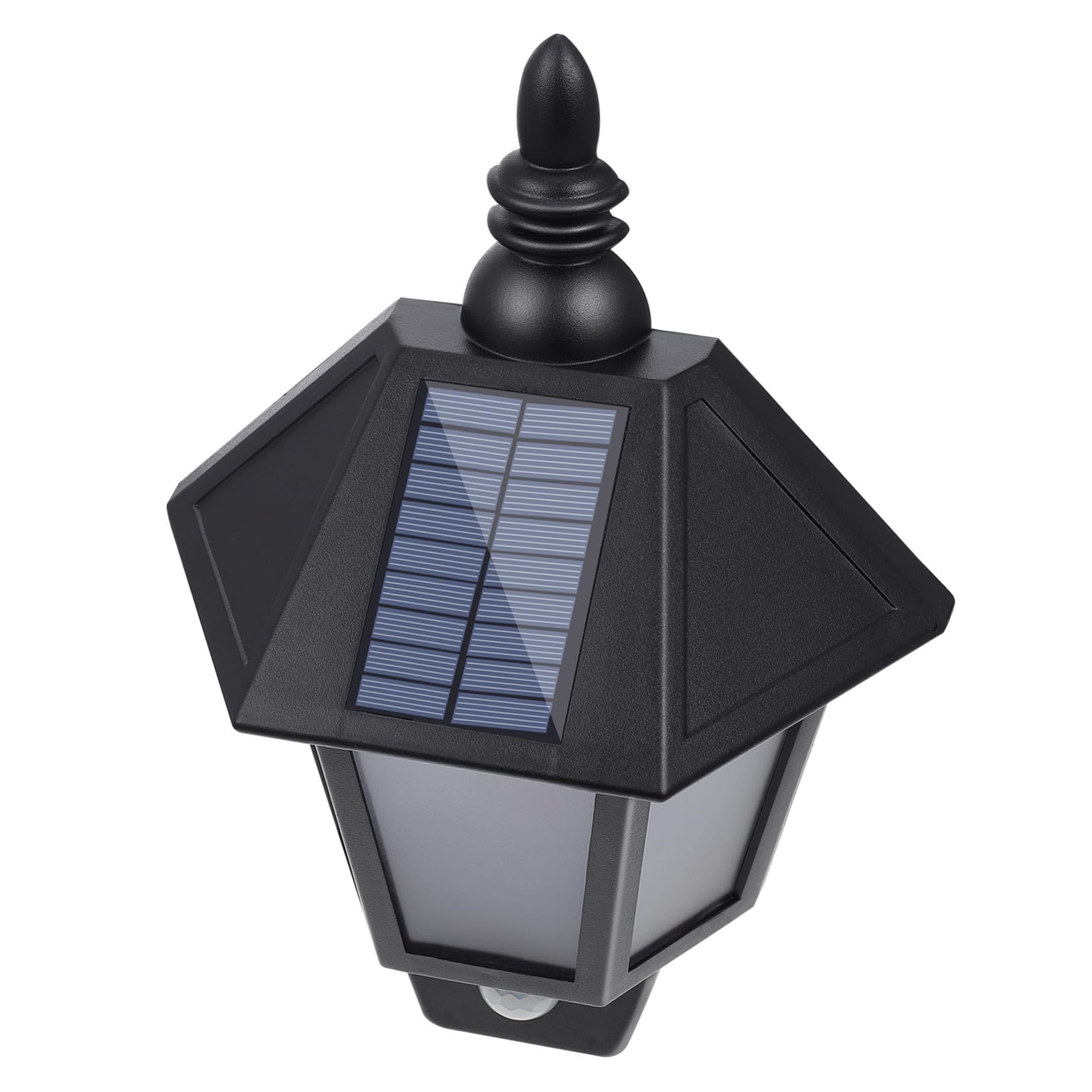 Toddmomy Solar Wandleuchte Mit Bewegungssensor Led Solarlicht Für Garten Und Terrasse Wetterfest Einfache Montage Schwarze Außendeckenlampe