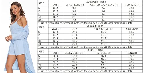 Women's 3 Piece Belted Lounge Set Pajama Set Crop Top Pocketed Shorts Cardigan Cami And Shorts Robe Set Rose #TOP5