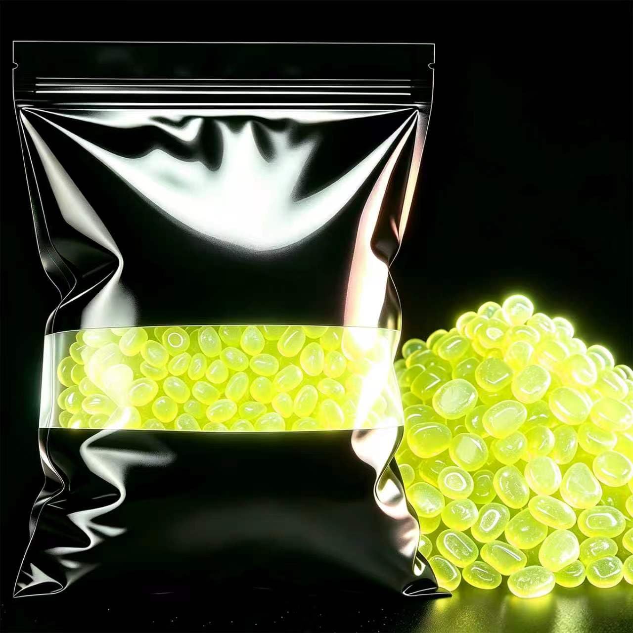 Yellow Glow in The Dark Pebbles for Garden Outdoor Luminous Stones Glowing Rocks for Yard Walkway Pathway Driveway Decor, Safty Photoluminescent Decorative Accents (Yellow, 300Pcs)