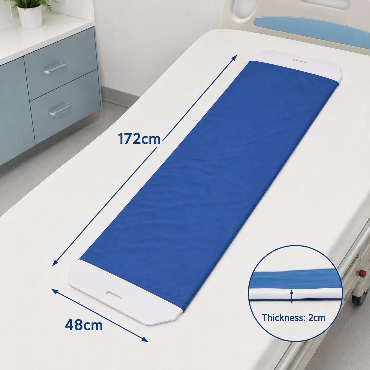 Tabla de transferencia de pacientes, dispositivo de asistencia deslizante plegable para personas mayores y personas postradas en cama, ideal para cuidados de ancianos y discapacitados, soporta