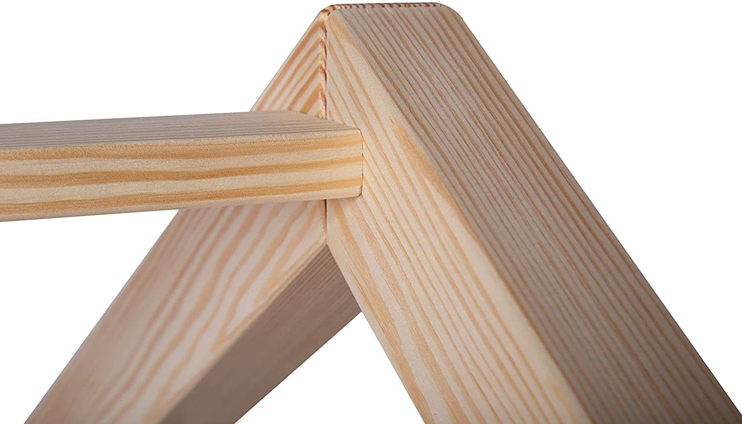 Kinderbett Bett Hausbett 90x200 mit Rausfallschutz Latternost Bettgestell aus Kiefer Holz für Haus Kinder Jungen & Mädchen - Holzbett Baby Kinderzimmer Junge Deko (Rausfallschutz: MIT)