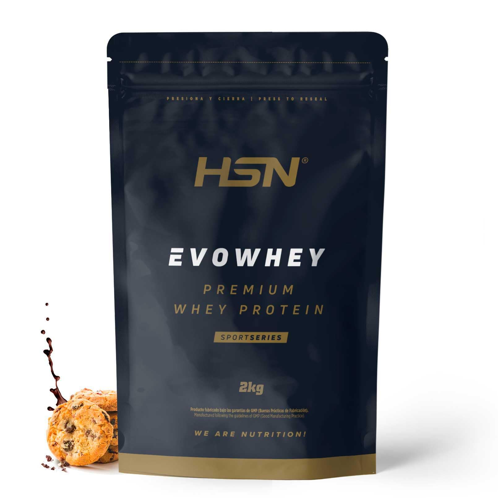 HSN Evowhey Protein | Chocolate Galletas 2Kg = 67 Tomas por Envase Concentrado de Proteína de Suero | 100% Whey Protein Concentrate (WPC) | No-GMO, Vegetariano, Sin Gluten ni Soja