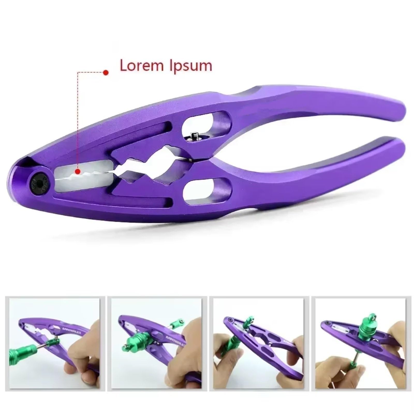Genérico Alicates Amortiguadores Clip Cabeza Bola Herramienta Universal Metal 6 En 1 para 1/8-1/10 Coche Trepador Control Remoto Reparación Modificar Piezas AM-190031 Piezas Coche RC