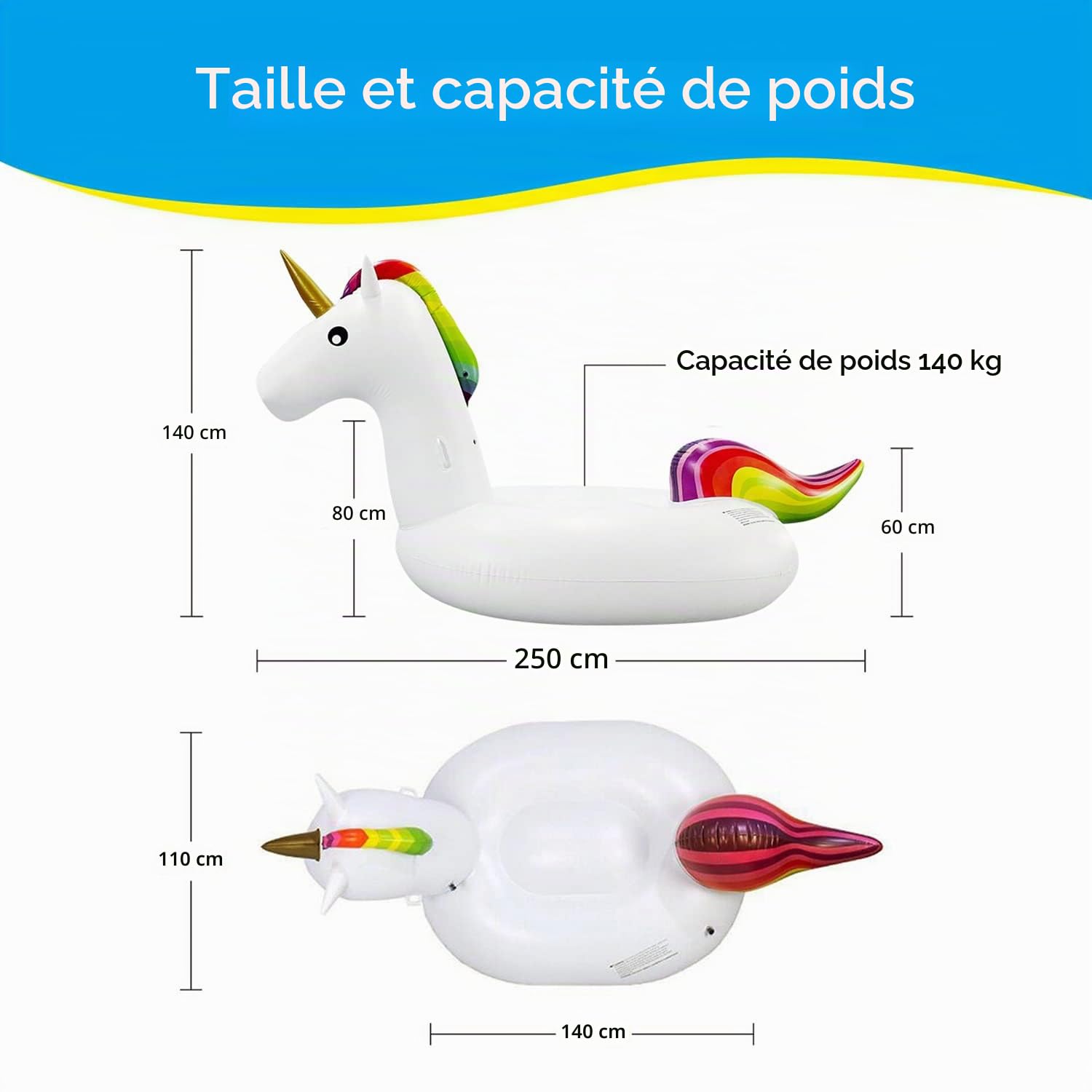 Dracarys Bouée Licorne, bouee Gonflable Piscine, 250×140×110CM Géant Bouee Licorne Gonflable Jouet, Chaise de récréation générale et pour Adultes et Enfant | Gonflage Rapide, Licorne Gonflable Jouet, Bouee Plage, Bouee Piscine pour Adultes et Enfant
