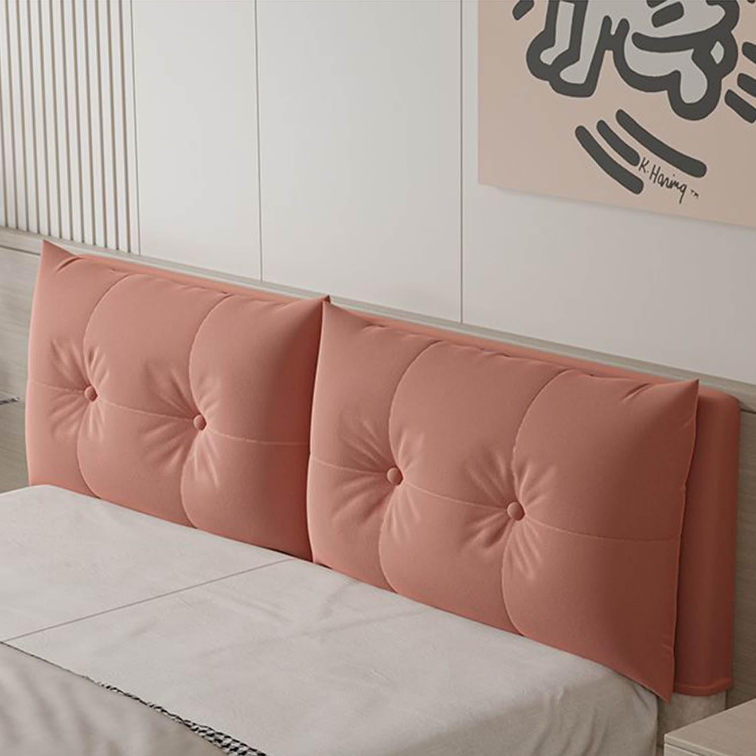Bed Headboard Cushion Bedside Backrest Reading Pillow Upholstered Cover