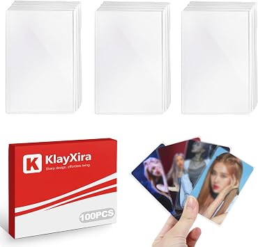 100 Pack 59x90mm Kpop Photo Card Sleeves - Ultra Clear Acid-Free PVC-Free Protectors, Perfect Fit for Toploaders, PC Holder and Trading Card Albums