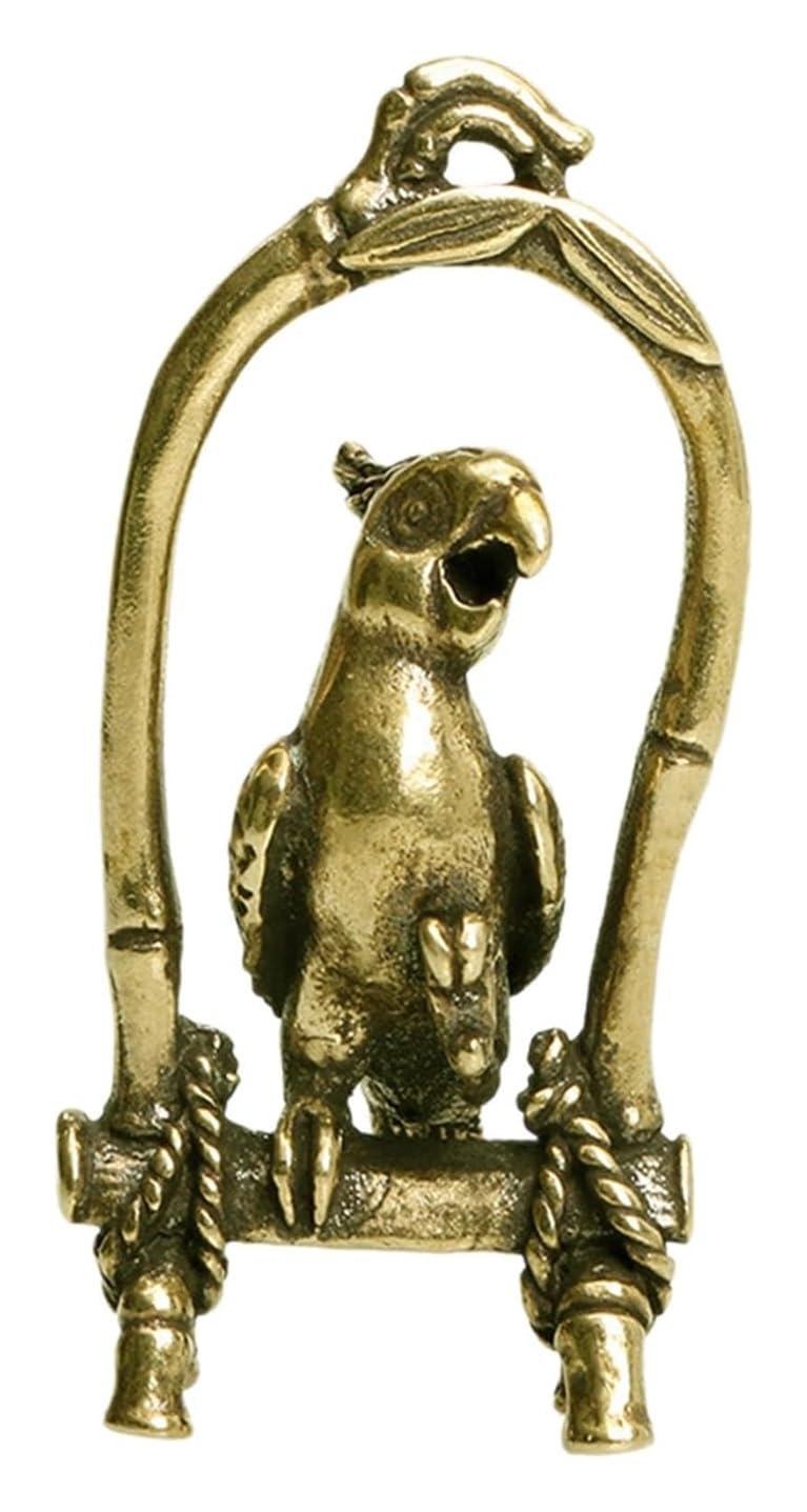 Brass Statue Sculpture Bird Figurine Handmade Art Decoration