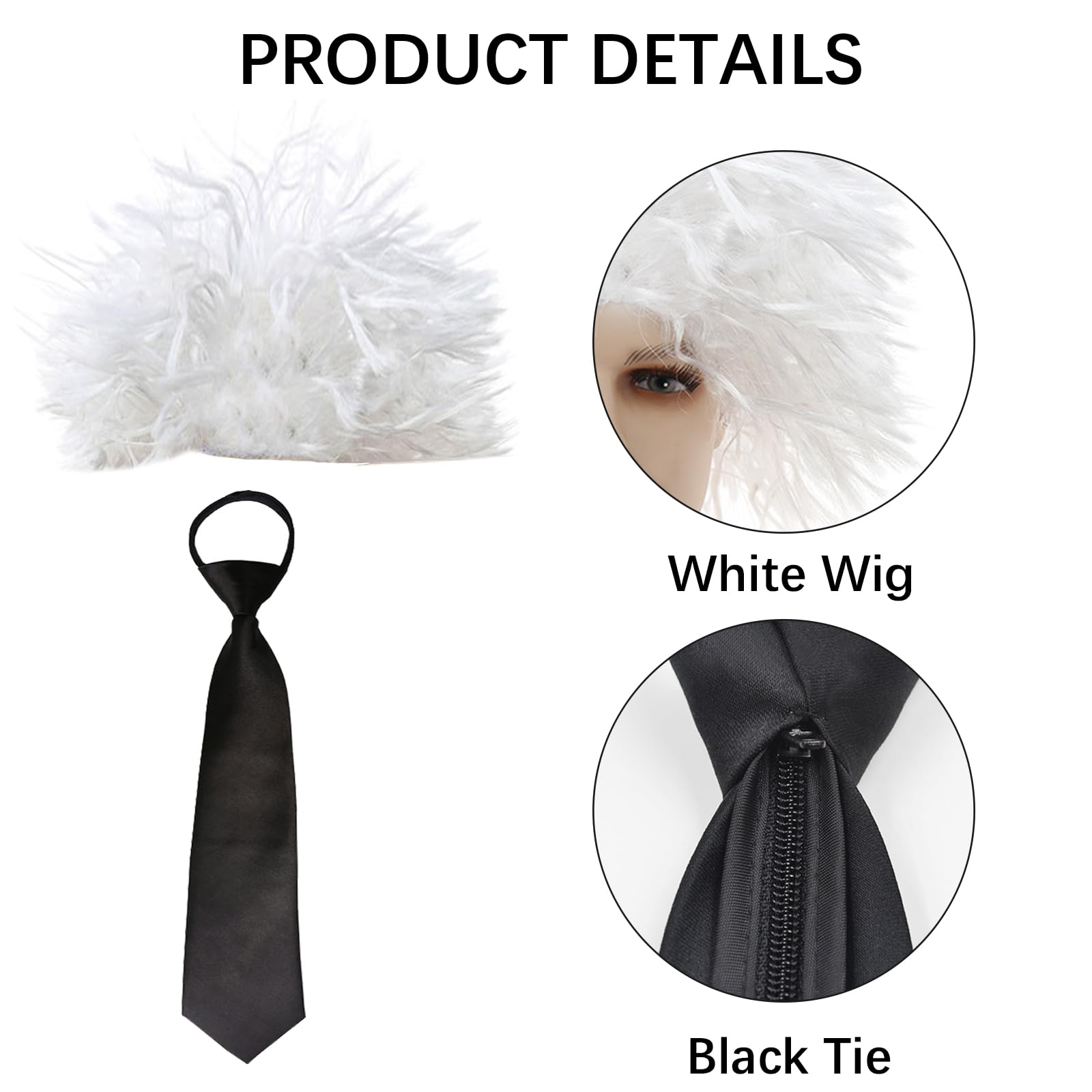 Horror Herren schwarz-weiß gestreift Anzug Kostüm mit Perücke Krawatte Horror Halloween Herren Cosplay Outfit Halloween Karneval Cosplay Faschingskostüm