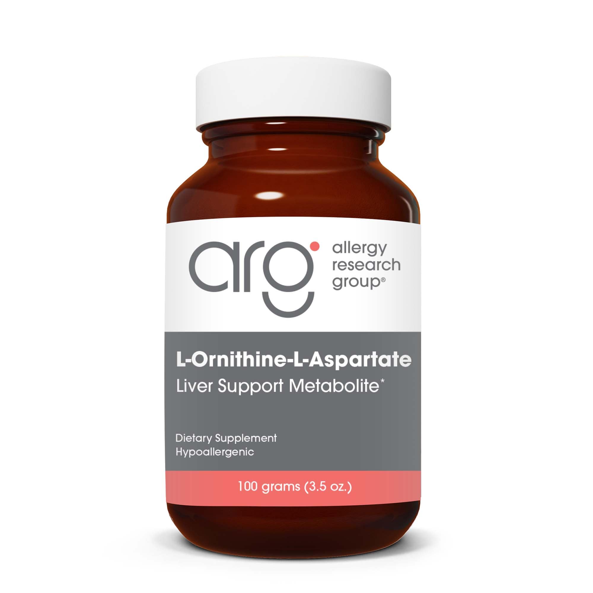 Allergy Research Group - L-Ornithine-L-Aspartate - Liver Support Amino Acid - 100 grams (3.5 oz)