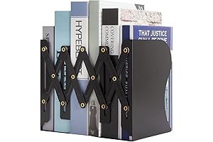 Adjustable Heavy-Duty Metal Bookends for Your Bookshelf