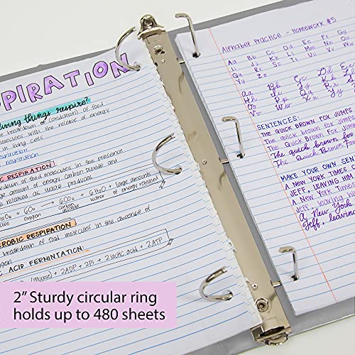 Bazic Products 4151 Bazic 3 Ring Binder 2 Inch View Binders Slant D Ring Organizer thumb #3