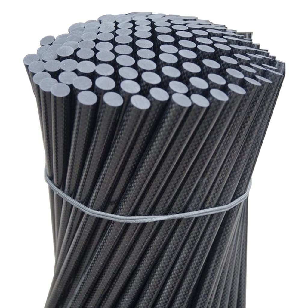 Pręt z włókna węglowego 3K, długość 500 mm, 2 szt., pręt z czystego włókna węglowego, błyszcząca powierzchnia(10x500mmx2pcs)