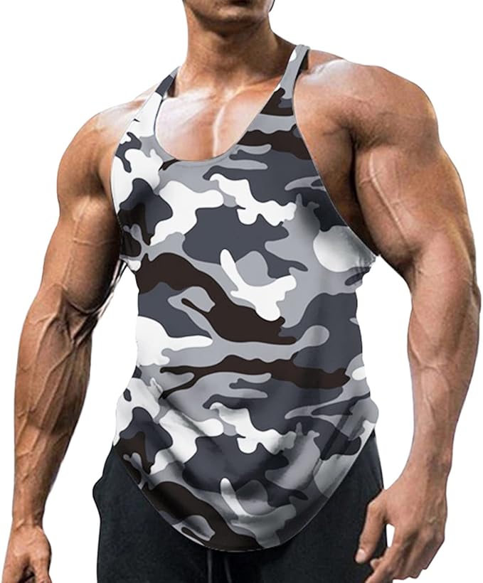 Canotta Allenamento Mimetico Gilet Mimetico Senza Maniche Uomo - Canotta Per Allenamento, Palestra E Bodybuilding - Taglie M-2XL Vest Fitness Mimetico - Foto 12