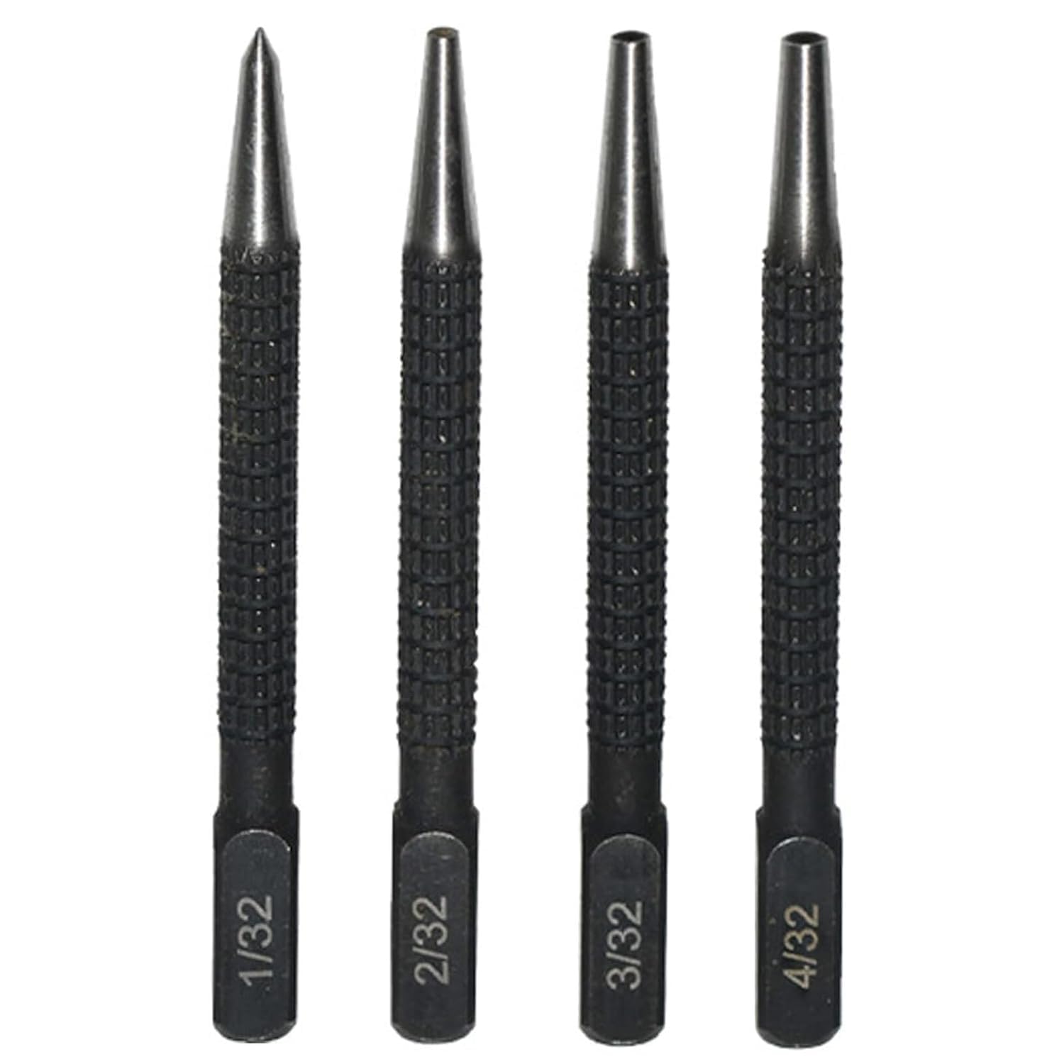 Farbeir 4Pcs Positioning Punch Set Nail Punch Set For Drilling Centre Punch Set Portable Punch For Plastic Glass Wood Steel
