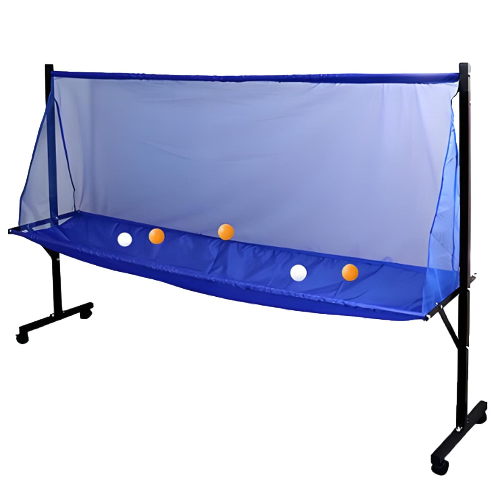 Generisch Professionelles Tischtennisball-Auffangnetz – Rollnetz Für Tischtennisplatten, Mit 4 Universalrollen, Für Alle Tische Von 72 Bis 82 Zoll, Für Übungen Mit Mehreren Bällen