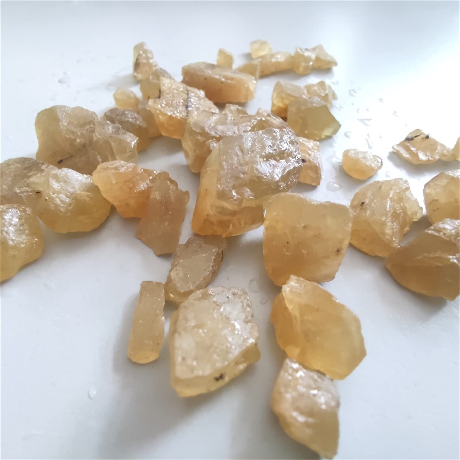 GURSAC Crystal Rough 30g Natural Yellow Apatite Stone Apatite Gemstone Apatite Crystal Home Aquarium Decoration Fengshui Stone Raw Stones and Minerals