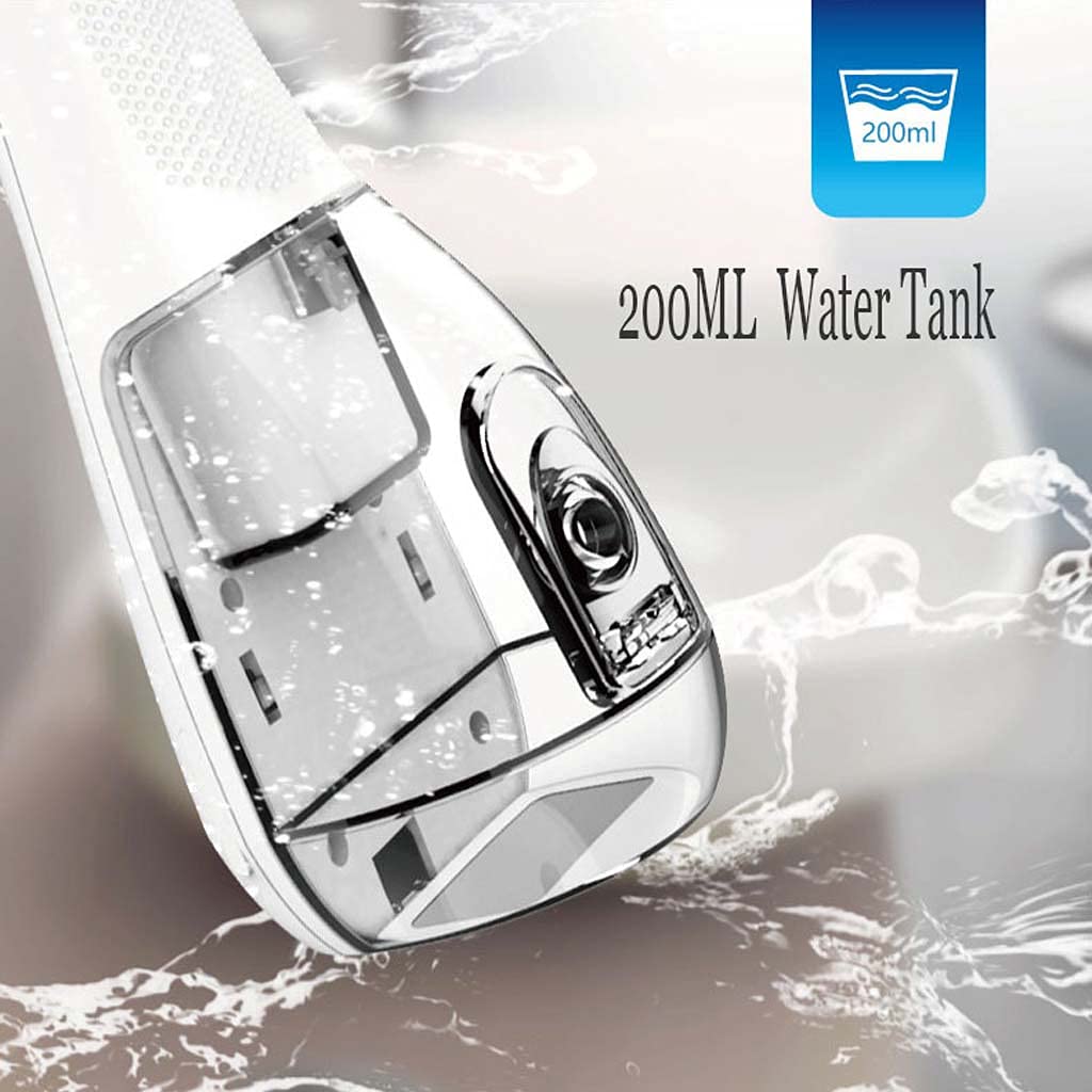 TJH Dispositivo Filo interdentale con 4 ugelli, Filo interdentale Portatile 5 modalità Acqua | Elettrodomestici Pulizia Dentale Dispositivo | 200ML Serbatoio Dentale Lavatrice Massaggio Gengive