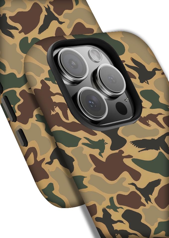 Generic Case Compatible with iPhone 16 Pro Max,Camo Camouflage Duck Phone Case for Men Girls Boy Kids Women,Dual-Layer Hard Shell Silicone Cover Shockproof Protective Case for iPhone 16 Pro Max - Image 4