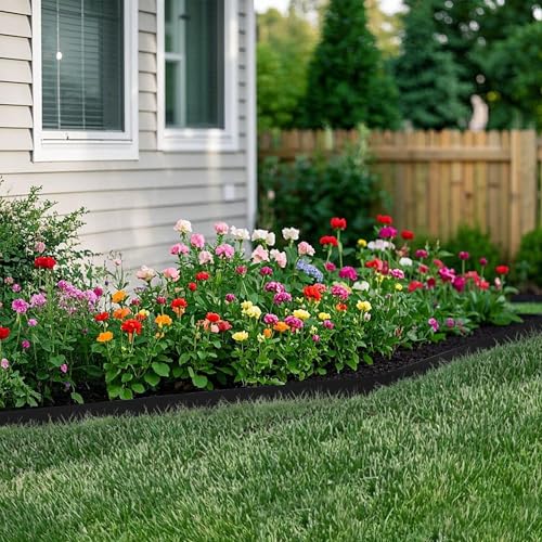 Hugeleaf 4.5 Inch Metal Landscape Edging, Metal Garden Edging with 11Pcs Stakes, 40 Inch Steel Landscape Edging Pack of 10 (33 Feet Total Length) - Thumbnail 2