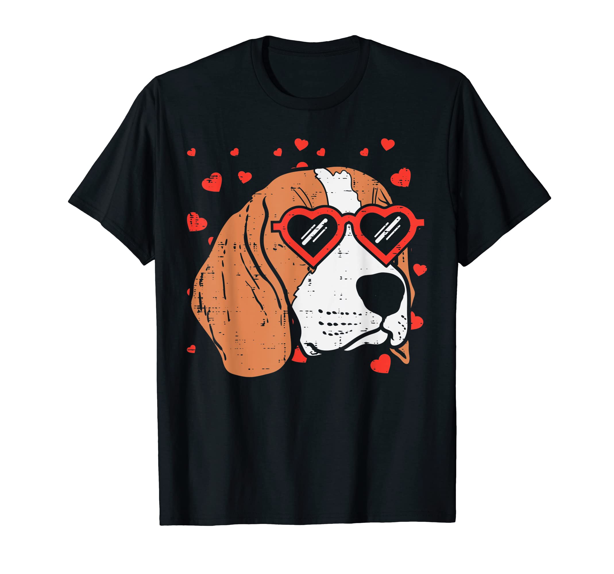 Valentines Day Shirts Men Women Kids GiftsBeagle Face Heart Glasses Cute Valentines Day Dog Lover Gift T-Shirt