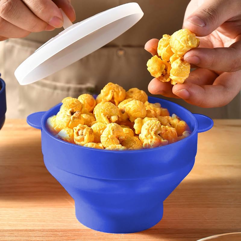 Máquina de fazer pipoca de silicone, pipoqueira de micro-ondas, tigela dobrável para