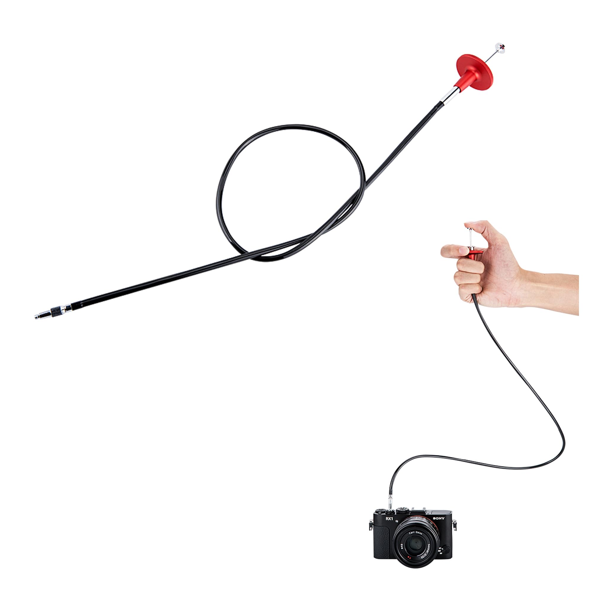 JJC Mechanical Shutter Release Cable Cord with Bulb-Lock for Fuji Fujifilm X-T5 X-T4 X-T3 X-T50 X-T30 II X-M5 X-PRO3 X100VI X100V X-T2 X-T20 X100F X-E4, Sony RX1R II RX10 IV III, Lecia M10 M9 & More