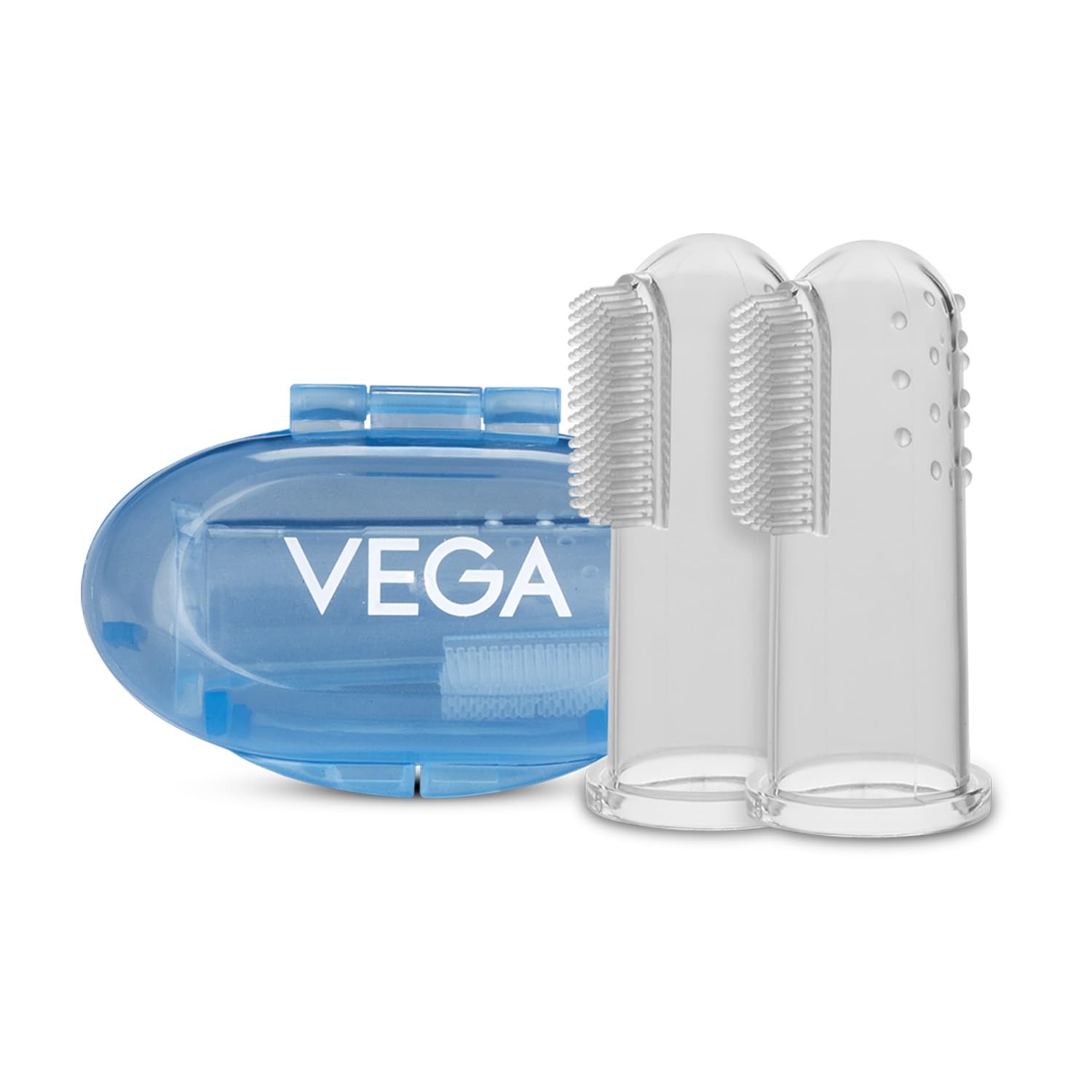 Vega Baby & Mom Silicone Finger Brush Pack of 2 | 2-in- 1 Brush For Tongue & Gum Cleaning | BPA/BPS Free | Finger Brush for Babys Oral Hygiene, (VBOC3-03 Pack 2) (B0CKMY2FL6) Amazon Price History, Amazon Price Tracker