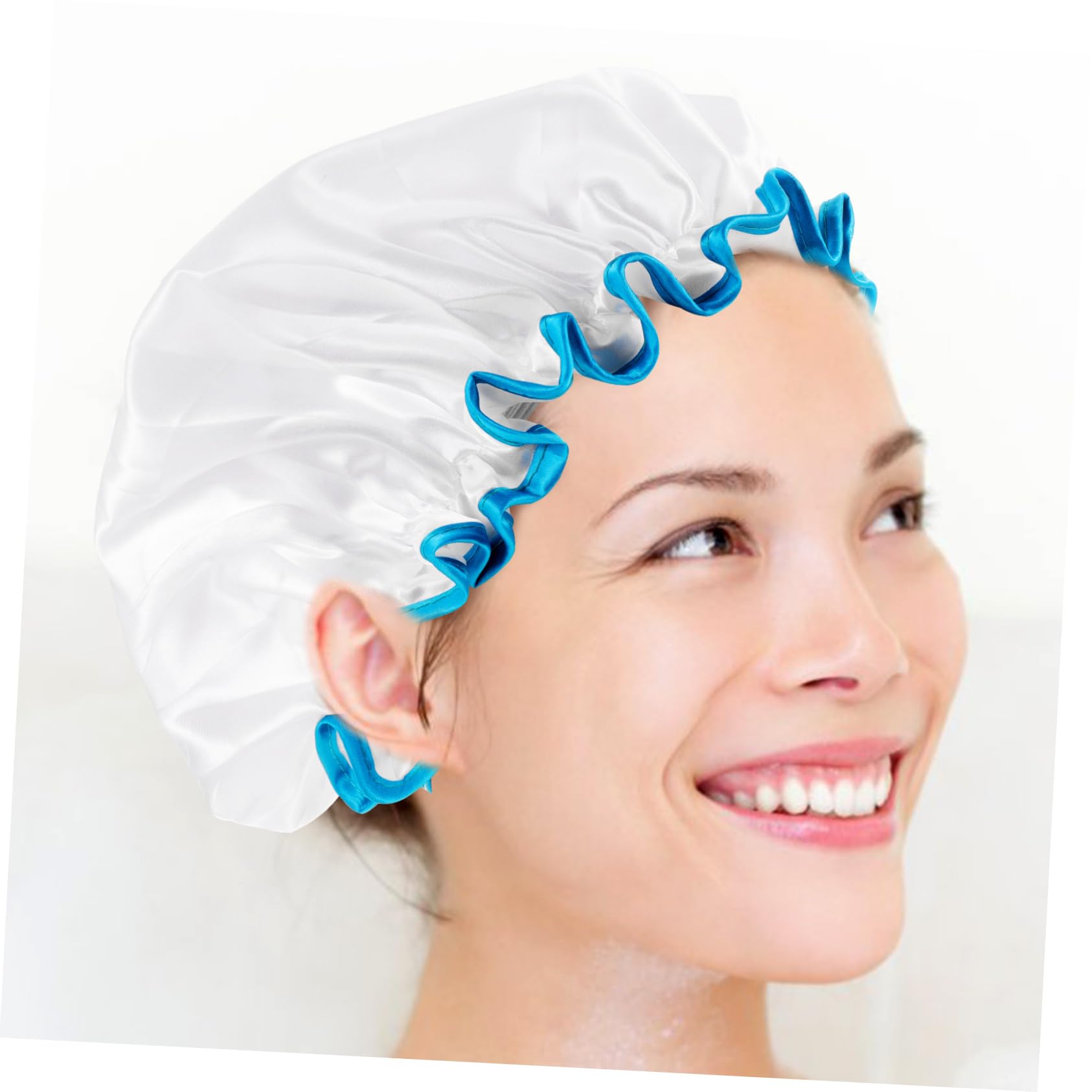 Healeved 8stücke Wiederverwendbare Duschhaube Wasserdichte Elastische Badekappen Für Damen Und Für Make-up Und Lagige Satin-badekappen
