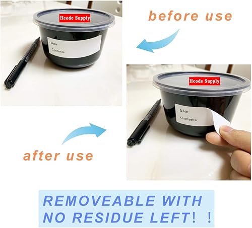 Miniatura 3 de 1 etiqueta autoadhesiva extraíble para alimentos para congelador, fácil de limpiar, sin residuos, calcomanías de plástico para almacenamiento de