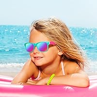 Vista 13 de Gafas de sol para niños a granel, gafas de sol neón con protección UV400 para niños y niñas