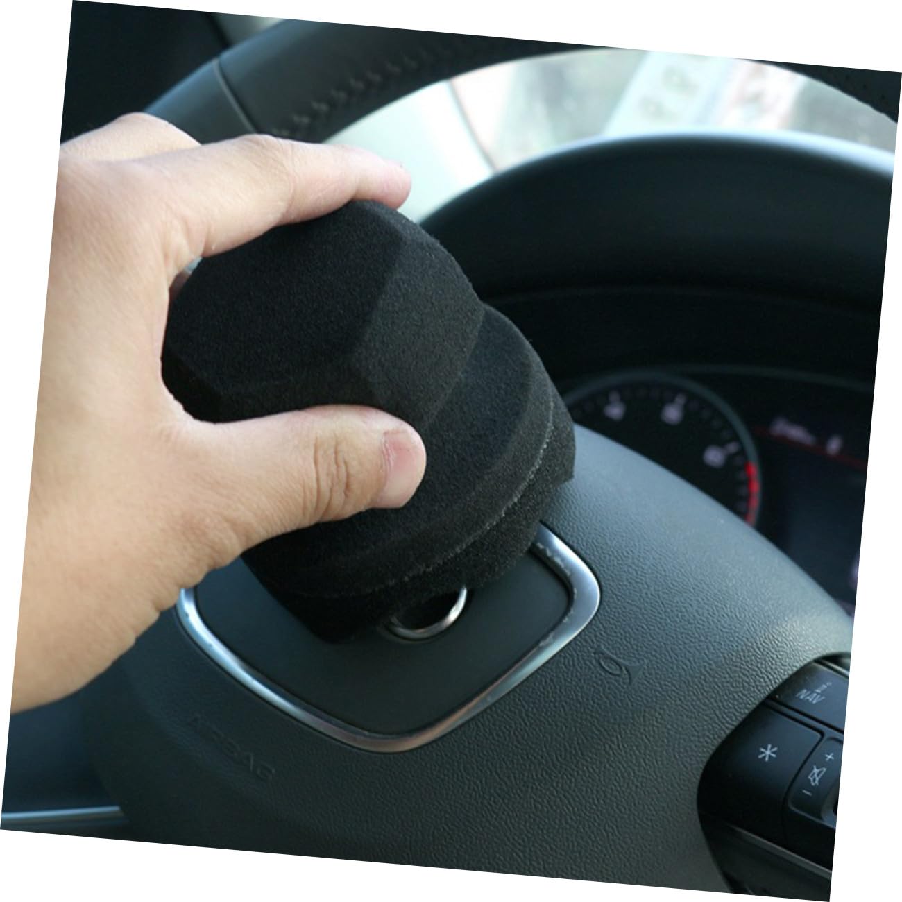 Anneome 12piezas Esponja De Cera Para Automóviles De Esponja De Pulido De Alta Para Neumáticos y Limpieza Interior Para De Asientos Tablero Color Negro